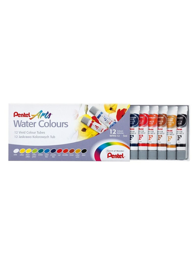 Pentel 12-Piece Watercolour Set Multicolour - Image 1