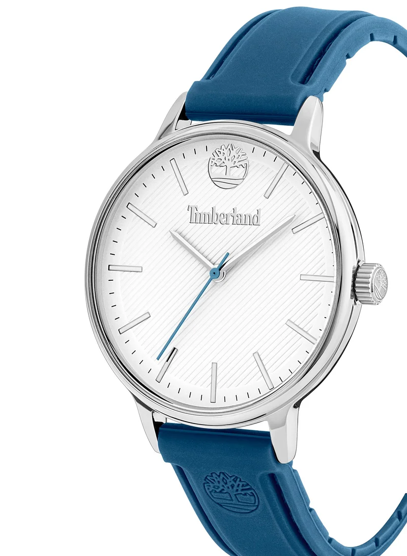 تمبرلاند Chesley White Dial Blue Silicone Strap Analog Watch for Women 38mm