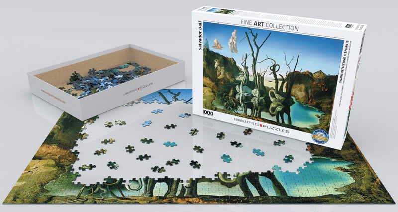EuroGraphics Salvador Dalí Swans Reflecting Elephants Puzzle (1000 Piece) (6000-0846) , White - Image 3