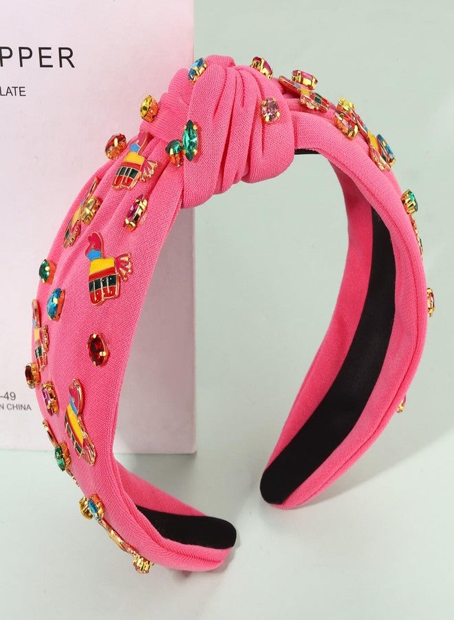 سيالكسهيني طوق رأس مزين بالخرز على شكل قبعة سومبريرو وفلفل حار وصبار، مرصع بأحجار الراين، للنساء - هدية مثالية لعيد سينكو دي مايو - Image 3