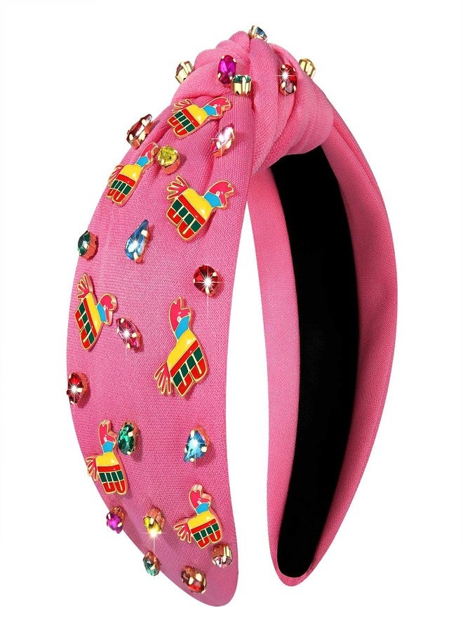 سيالكسهيني طوق رأس مزين بالخرز على شكل قبعة سومبريرو وفلفل حار وصبار، مرصع بأحجار الراين، للنساء - هدية مثالية لعيد سينكو دي مايو - Image 1