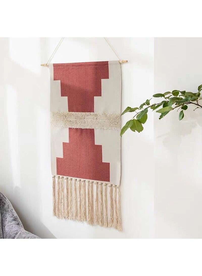 Bluejw Bohemian Wall Hanging Tapestry With Tassel Wall Decoration Of Living Room And Bedroom  - Image 1
