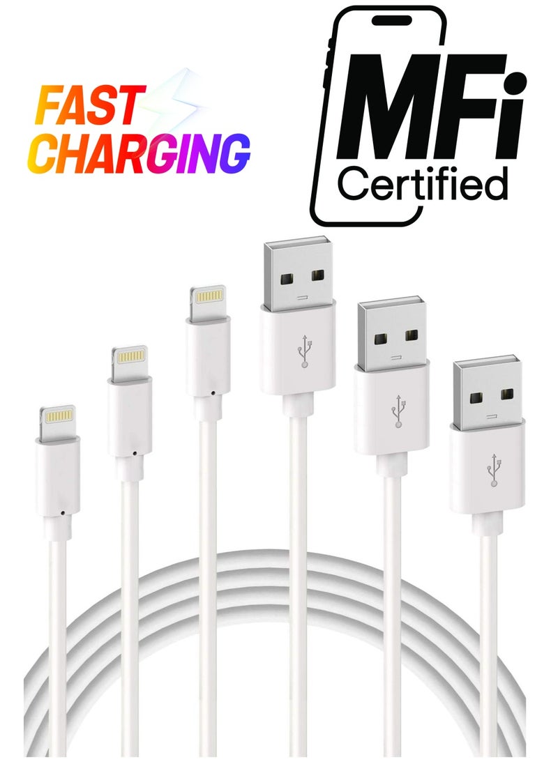 ELTRAZONE iPhone Charger Cable - Apple MFi Certified 3Pack 1M iPhone Charging Cable for iPhone SE 2020 11 Xs Max XR X 8 Plus 7 Plus 6 Plus 5s SE iPad Pro and More  - Image 1