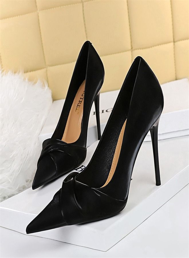 BIGTREE Fashion Pointed High Heels 10CM Black 