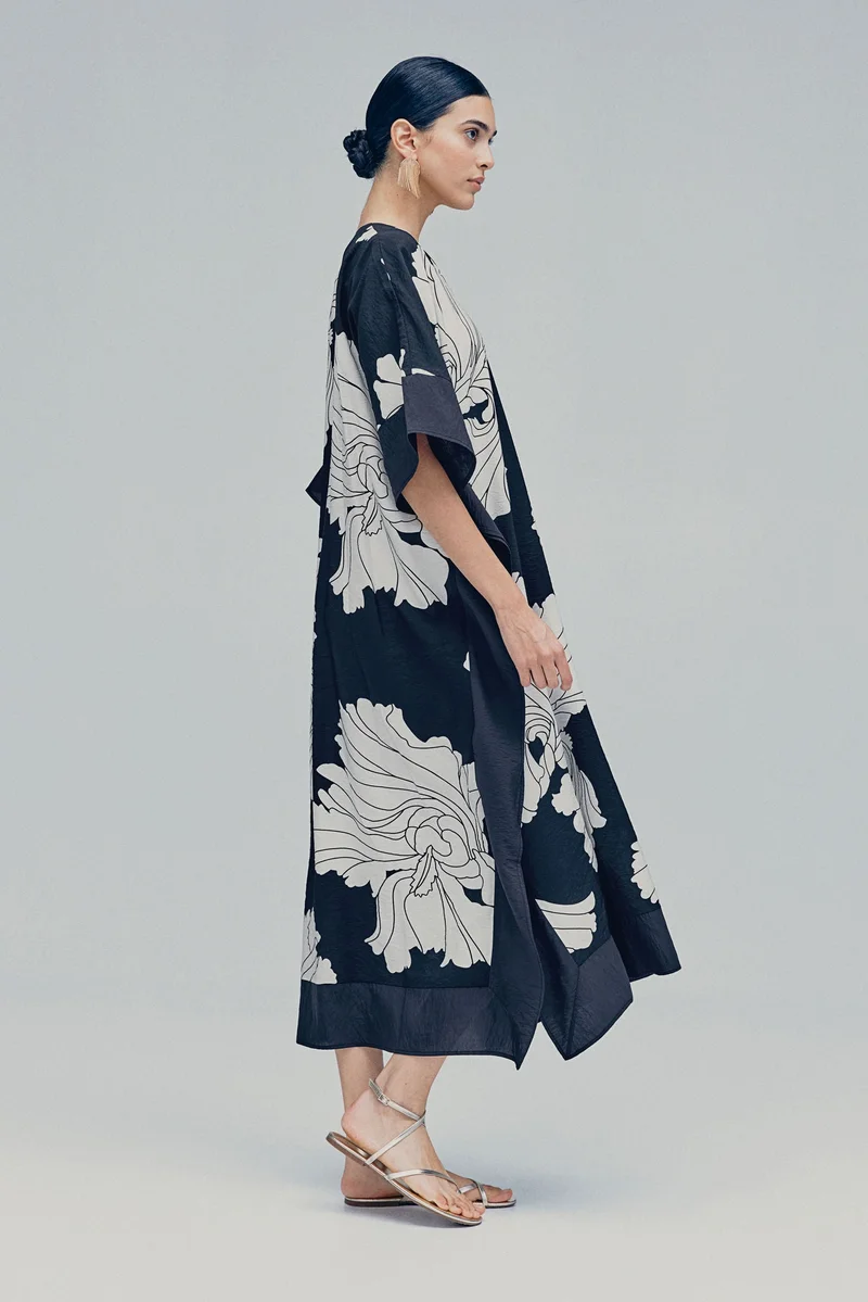 اتش اند ام Floral Print Caftan Dress