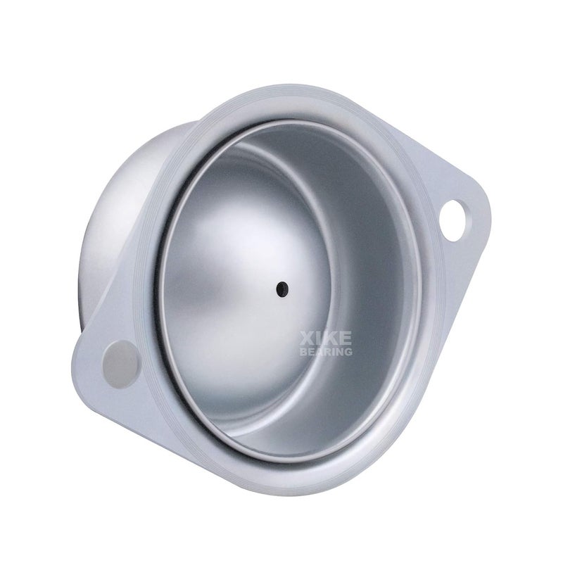 Xike 8 Pack 1" Roller Ball Transfer Bearings, Hard Chrome Steel Ball Transfer Unit with Swivel Ball Caster Rollers, Used for Roller Stand, Conveyors,Transfer Equipment and Transmission System - Image 2