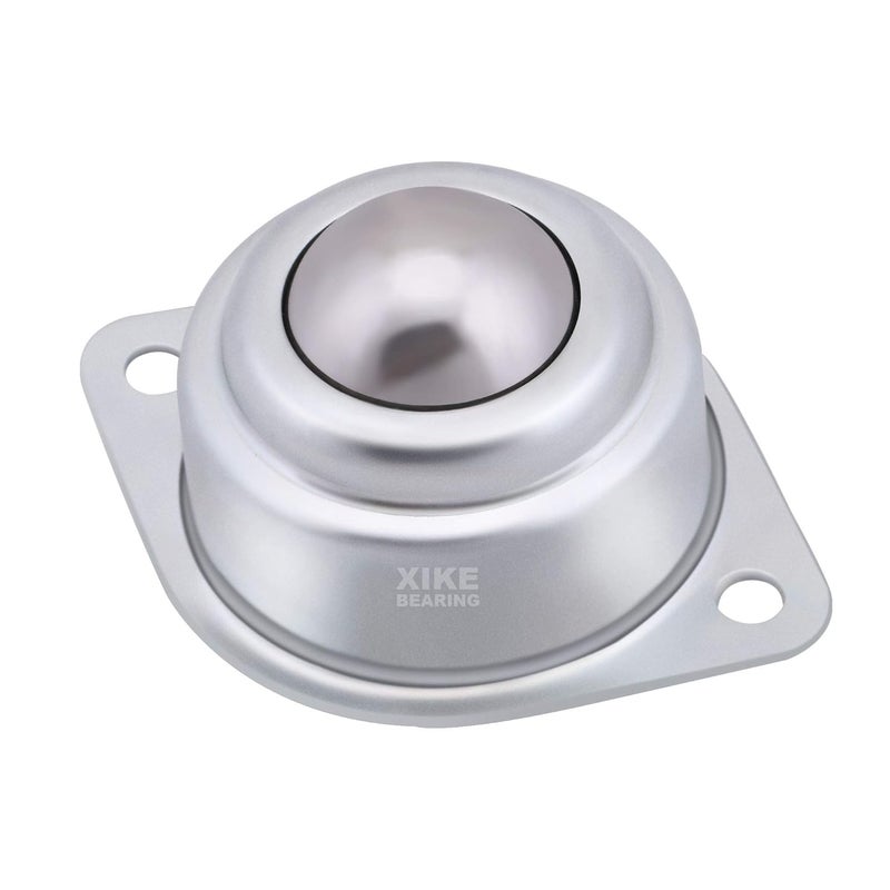 Xike 8 Pack 1" Roller Ball Transfer Bearings, Hard Chrome Steel Ball Transfer Unit with Swivel Ball Caster Rollers, Used for Roller Stand, Conveyors,Transfer Equipment and Transmission System - Image 4
