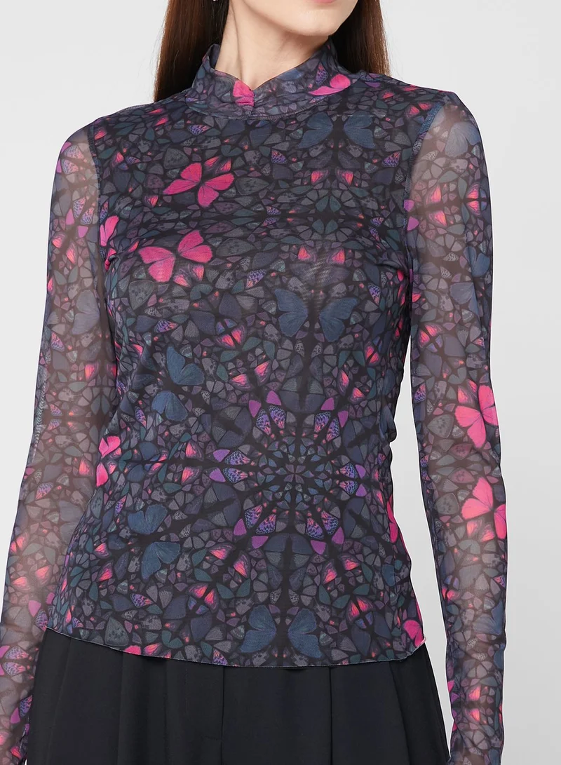 Ted Baker High Neck Lace Detail Top