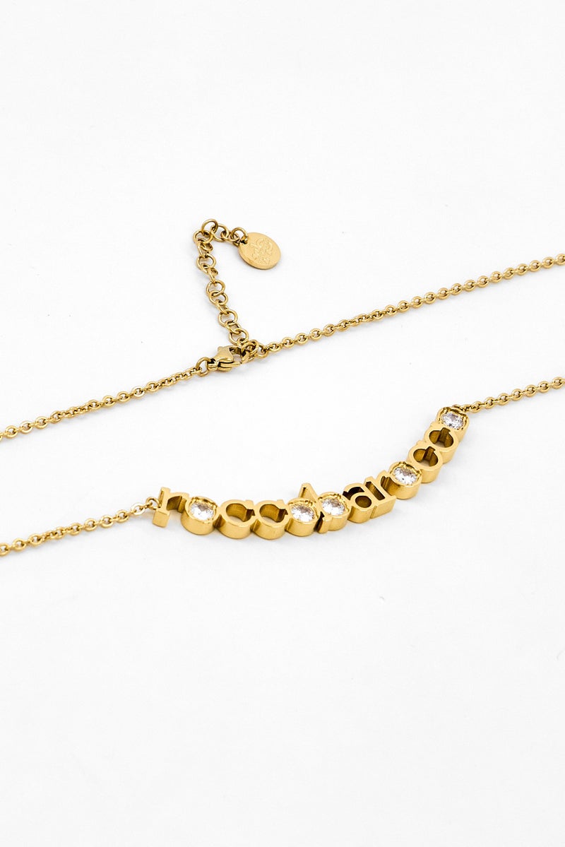 RoccoBarocco Women Fashionable Gold Plated Necklace, Gold  - Image 2