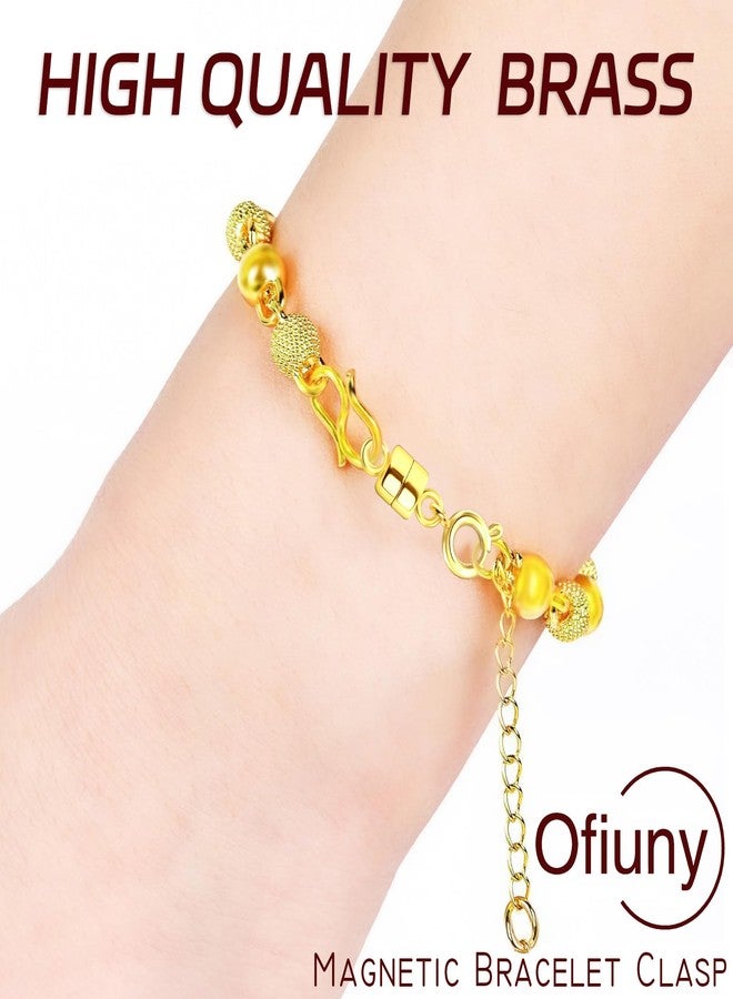 Ofiuny Magnetic Clasps for Necklaces Strong Magnetic Necklace Clasps and Closures Gold and Silver Necklaces Extender Bracelet Jewelry Clasps - Image 4