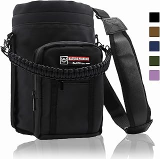 NATURE PIONEOR NATURE PIONEOR Neoprene Insulated Water Bottle Holder with Shoulder Strap for Half Gallon 64OZ / One Gallon 128OZ  - Image 1