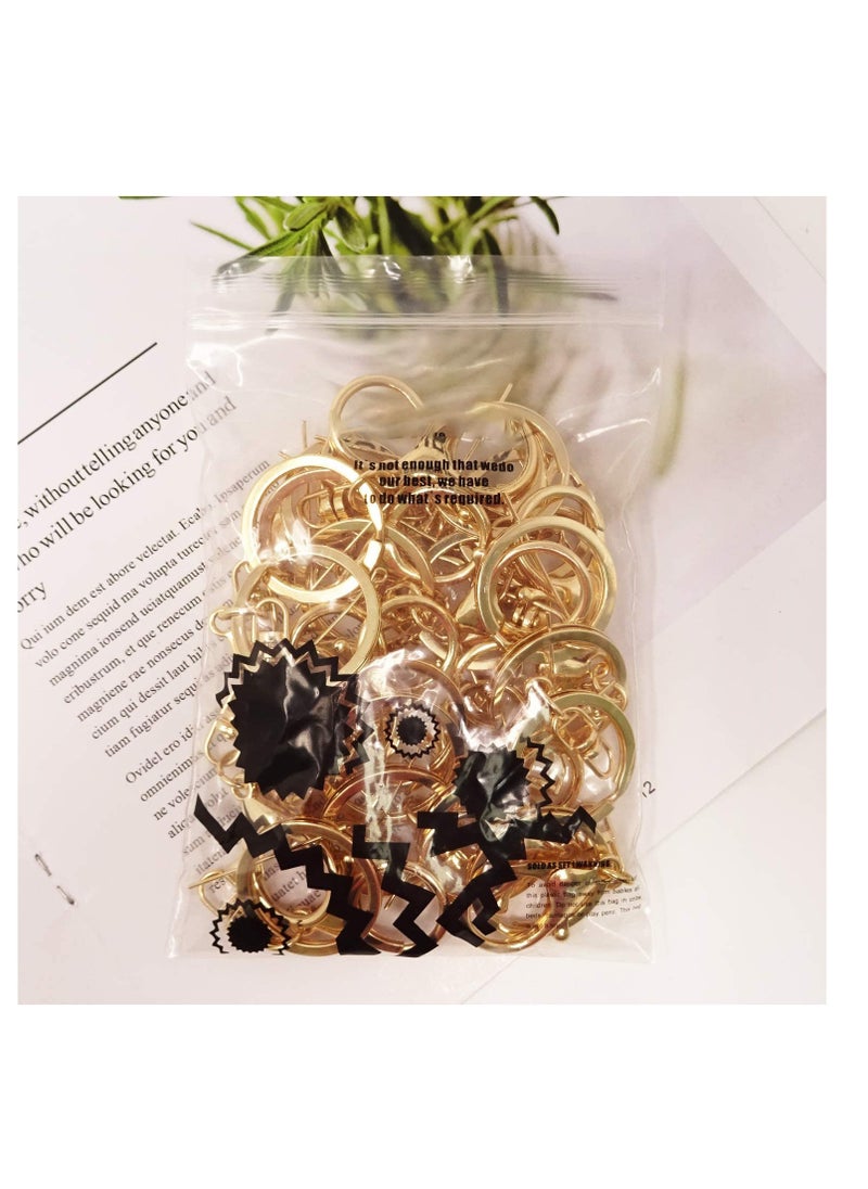 SYOSI - 20pcs Zinc Alloy KC Gold Lobster Claw Clasp Keychain, Key Ring Loop Holders with Flat Split - Image 1