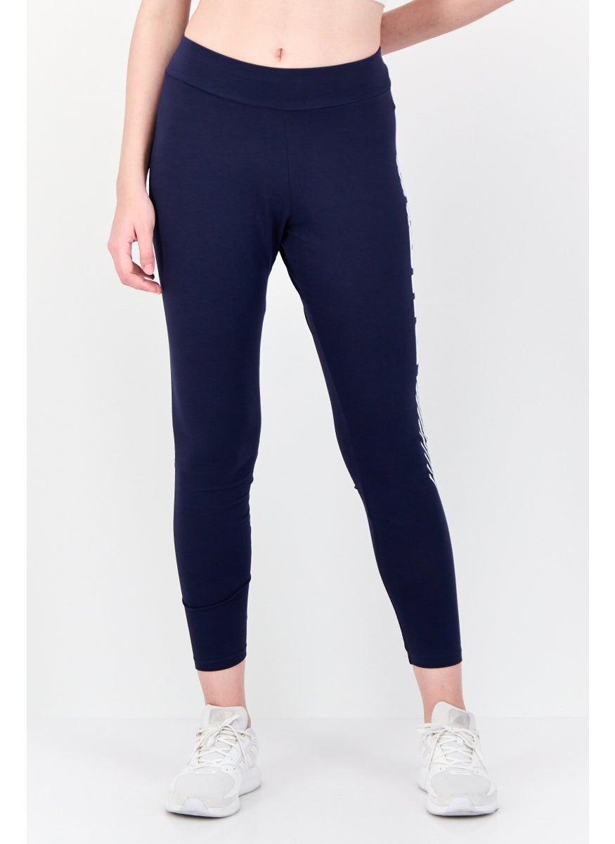 PUMA Women Tight Fit Training Leggings, Navy  - Image 1