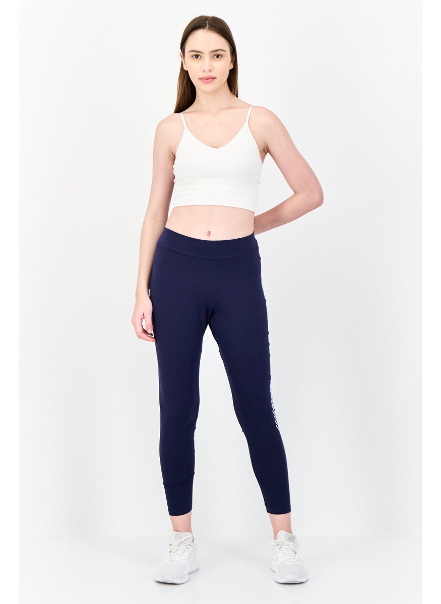 PUMA Women Tight Fit Training Leggings, Navy  - Image 4