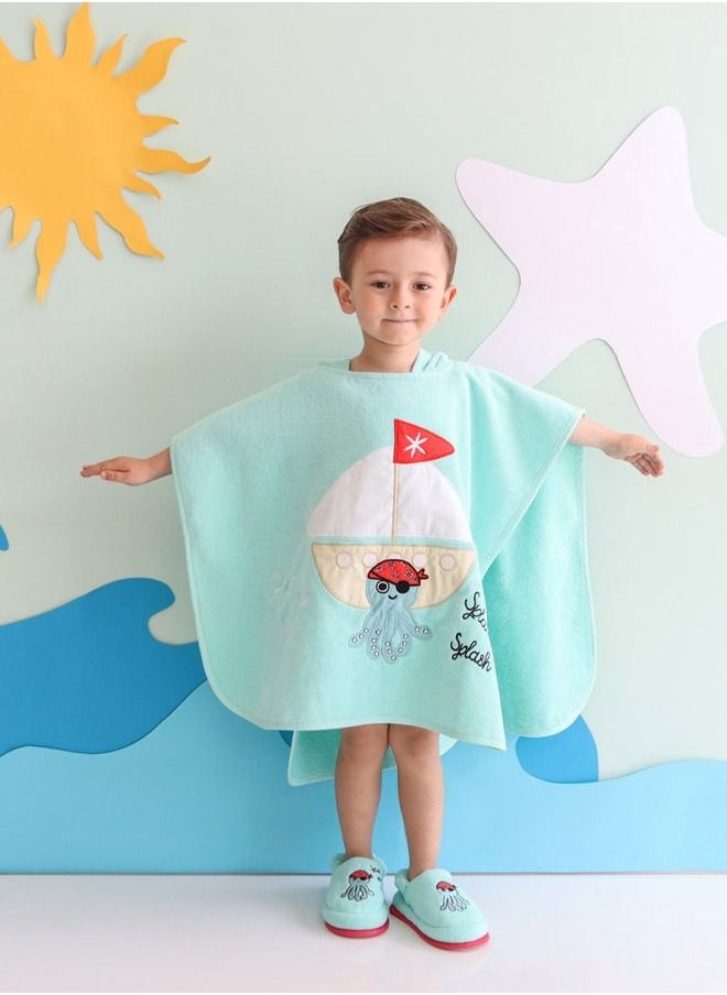Milk & Moo - Milk&Moo Kids Poncho and House Slippers Sailor Octopus - Image 1
