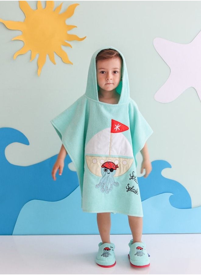 Milk & Moo - Milk&Moo Kids Poncho and House Slippers Sailor Octopus - Image 1