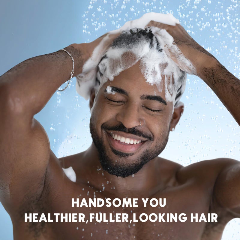 ulluxe Biotin Hair Growth Shampoo for Men: Natural Mens Thickening Shampoo for Hair Loss and Thinning Hair, Infused Rosemary Oil Tea Tree Oil and Mint, Sulfate Free and Color Safe, 10.15 fl.oz - Image 5