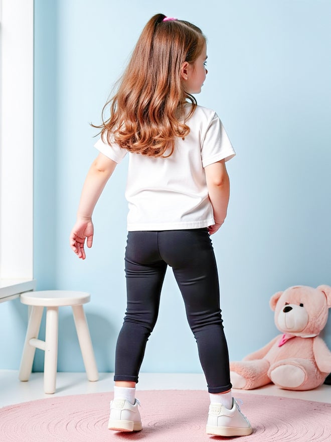 Take Two Kids 2pcs Graphic Print Short Sleeve T-Shirt and Solid Leggings - Image 4