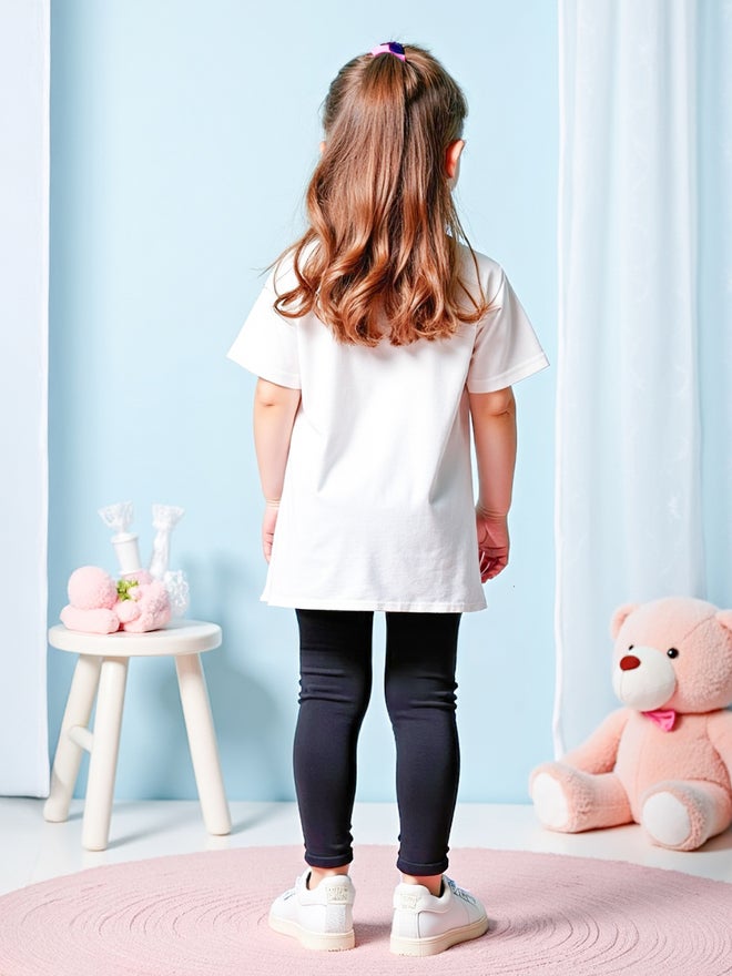 Take Two Kids 2pcs Graphic Print Short Sleeve T-Shirt and Solid Leggings - Image 2