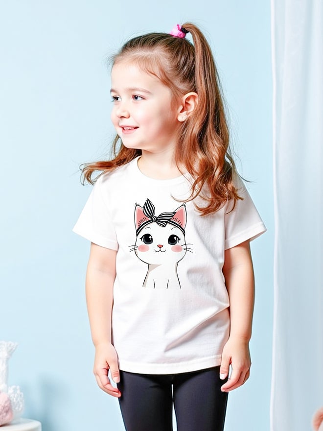 Take Two Kids 2pcs Graphic Print Short Sleeve T-Shirt and Solid Leggings - Image 5