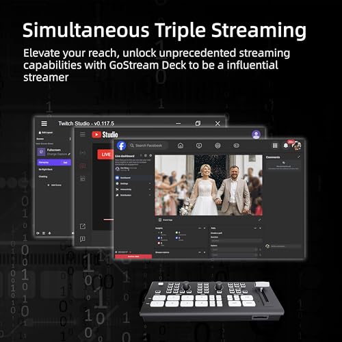 Osee GoStream Deck Pro HDMI Live Stream Switcher, Video Mixer Switcher 6 HDMI, 2 USB, 8 Macro Buttons, MultiSource, Three Streams Simultaneously, Phone Out, UVC & NDI Updatable - Image 5