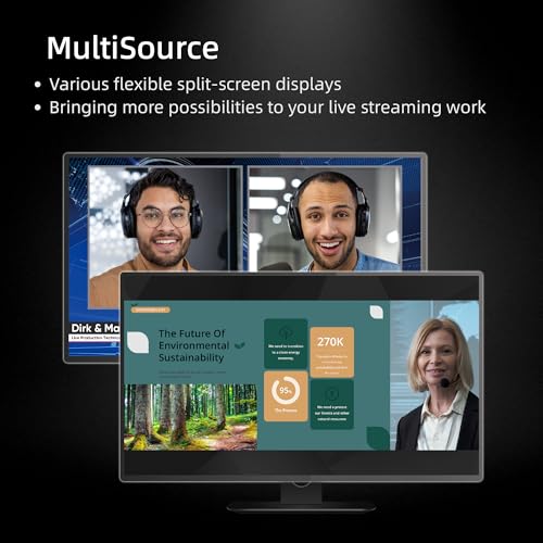 Osee GoStream Deck Pro HDMI Live Stream Switcher, Video Mixer Switcher 6 HDMI, 2 USB, 8 Macro Buttons, MultiSource, Three Streams Simultaneously, Phone Out, UVC & NDI Updatable - Image 4