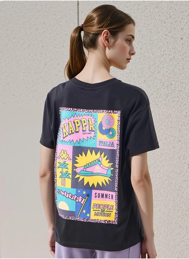 Kappa Kappa Graphic Print T-shirt with Crew Neck