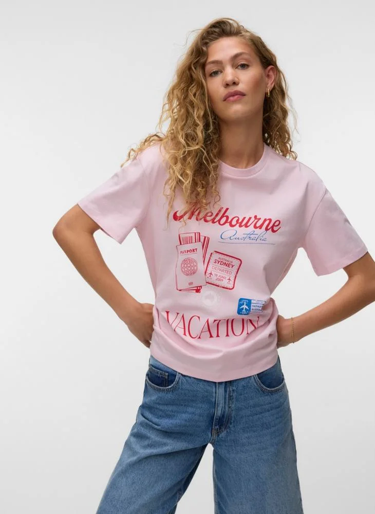 VERO MODA Crew Neck Regular Fit T-Shirt