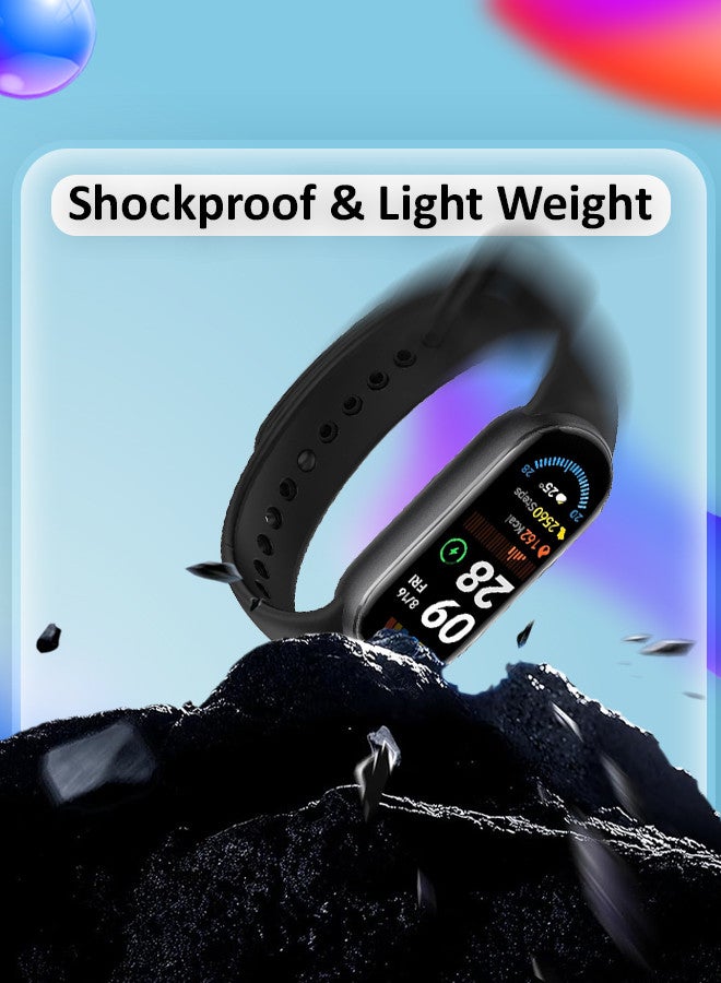 CATANES (for Mi Band 8 and 9) Strap Soft Silicone Replacement Sport Wristband for Xiaomi Mi Band 8 and 9 Watch Band Accessories for Women Men Black - Image 4