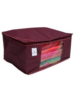 Kuber Industries Kuber Industries Clothes Organizer For Wardrobe (Pack of 6) - Storage Organizer For Saree | Shirts | Salwaar Suit and Lehenga - Dress Organizer For Wardrobe - Saree Covers With Zip (Maroon)  - Image 4