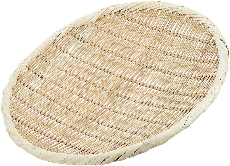 TIKUSAN Bamboo Round Zaru Basket Colander for Soba Udon and Noodles 94 24cm