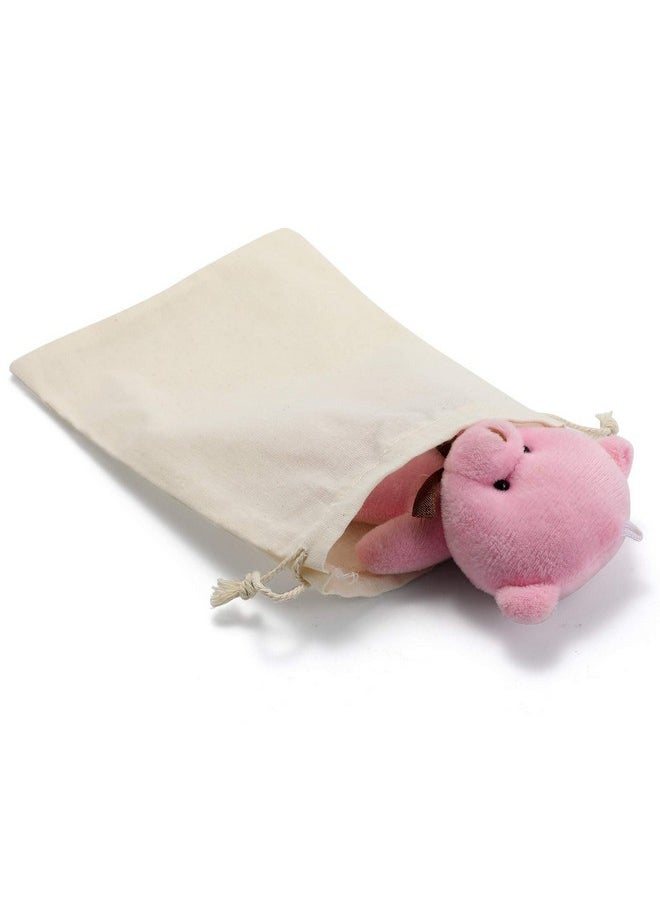 DRQ Muslin Bags Drawstring Cotton Bags Organic Cotton Fabric Bags 50 Pcs 4 By 6 Inch Natural Cloth Bags Sachet Bags With Drawstring For Party Wedding Home Storage And Diy Craft  - Image 5