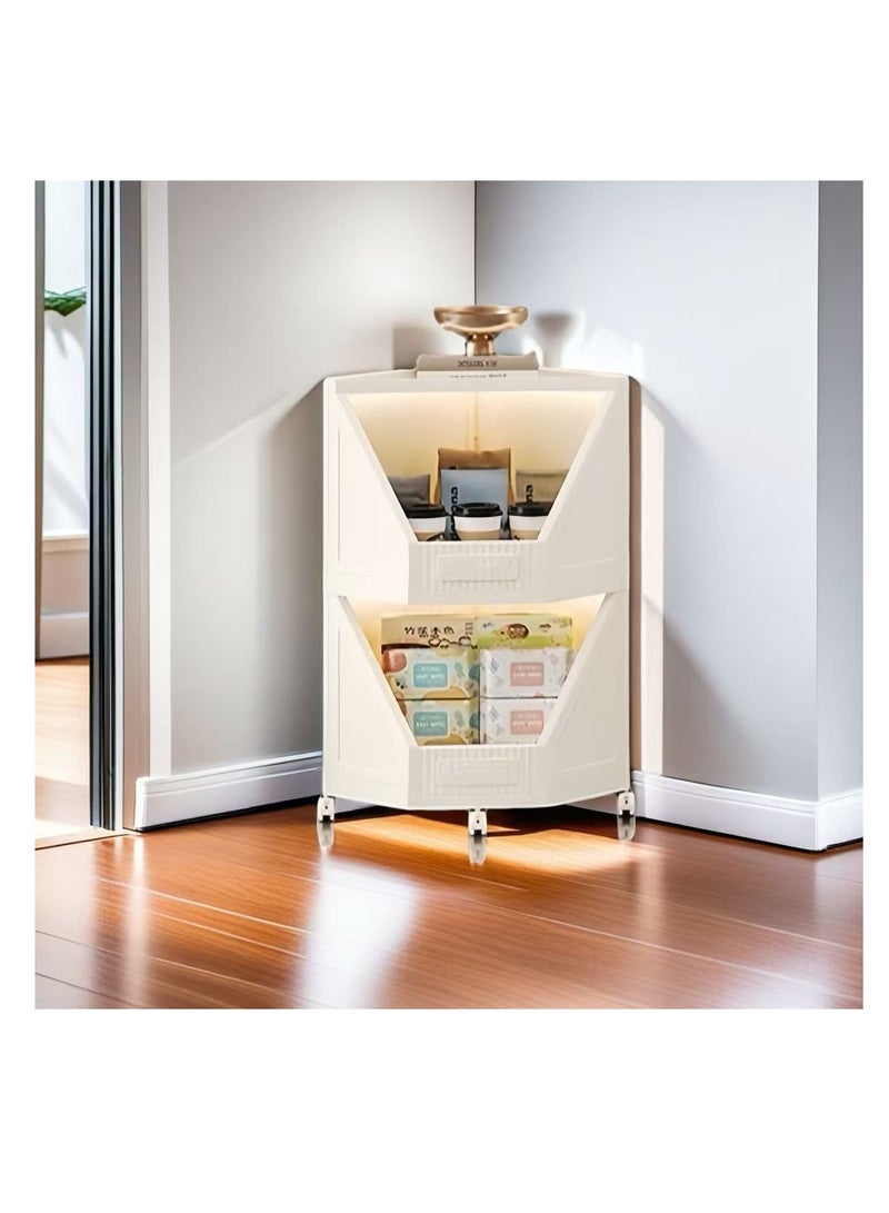  CityRiya-Long زاوية تخزين مجلس الوزراء ، متعددة الوظائف مجلس الوزراء الزاوية مثلث تخزين الرف ، طبقة مزدوجة من البلاستيك دائم الزاوية تخزين الرف ، متعددة الأغراض تخزين مجلس الوزراء ، غرفة المطبخ وحدة الرف ، رف التخزين ﻿ - Image 1