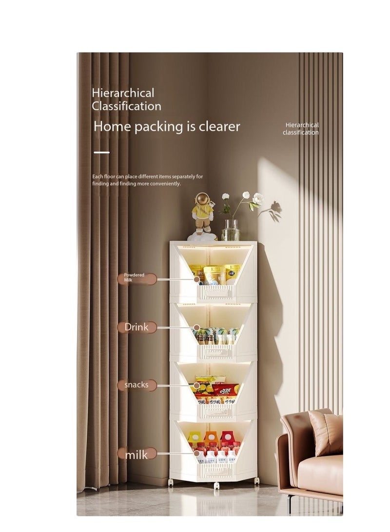  CityRiya-Long زاوية تخزين مجلس الوزراء ، متعددة الوظائف مجلس الوزراء الزاوية مثلث تخزين الرف ، طبقة مزدوجة من البلاستيك دائم الزاوية تخزين الرف ، متعددة الأغراض تخزين مجلس الوزراء ، غرفة المطبخ وحدة الرف ، رف التخزين ﻿ - Image 5