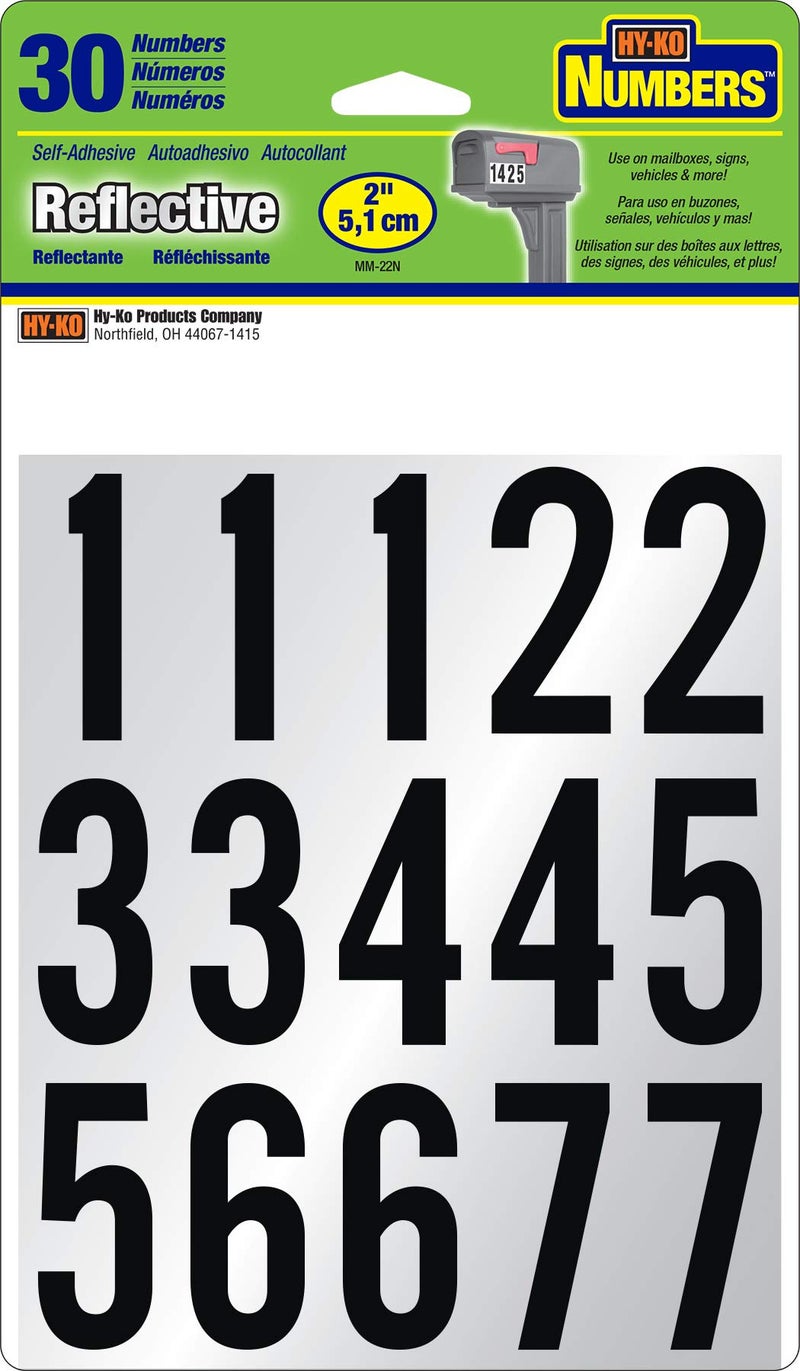 HyKo Packaged Numbers Letters DIY Address Number Stickers for Deliveries and Navigation SelfAdhesive House Decals for Siding Door Mailboxes