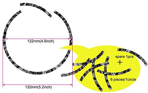 Inlaystickers Inlay Sticker Decal Acoustic Guitar Purflinng Sound Hole in Abalone Theme - Rosette Strip/OC - Image 4