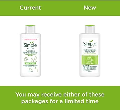 Simple Kind to Skin Hydrating Light Moisturiser UKs 1 facial skin care brand for 12hour moisturisation 125 ml Pack of 2 - Image 3