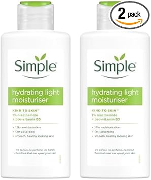 Simple Kind to Skin Hydrating Light Moisturiser UKs 1 facial skin care brand for 12hour moisturisation 125 ml Pack of 2 - Image 1