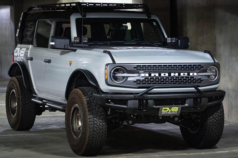 DV8 Offroad License Plate Relocation Bracket for 2021-2024 Ford Bronco | OEM Steel Front Bumper | Lower Center Mount | Keeps Grille Open | Quick & Easy Installation - Image 4