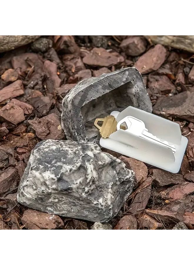 Ordinary Stone Key Hider Durable Plastic Outdoor Key Storage Box For Garden Patio - Image 2