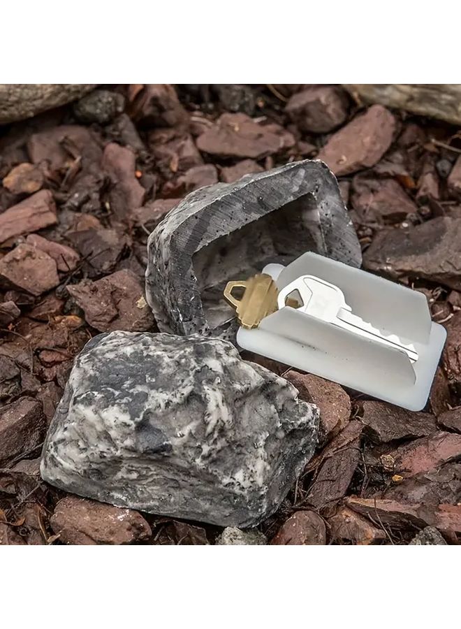 Ordinary Stone Key Hider Durable Plastic Outdoor Key Storage Box For Garden Patio - Image 5