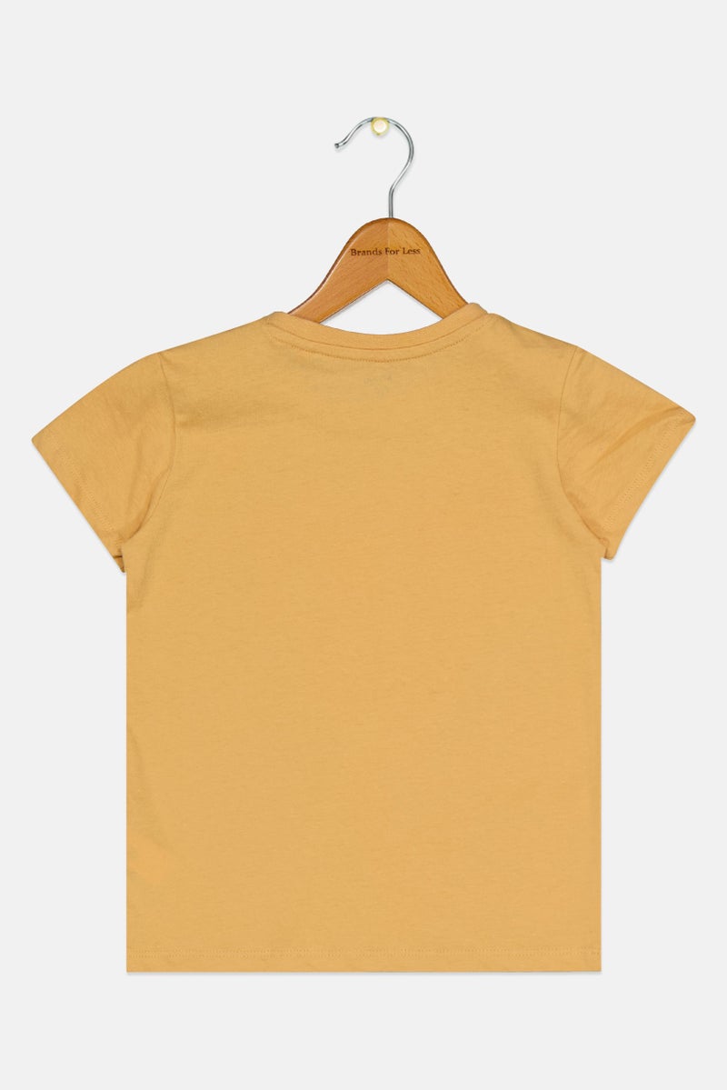 Sinsay Toddlers Boys Crew Neck Short Sleeve Graphic Print T-Shirt, Tan - Image 3