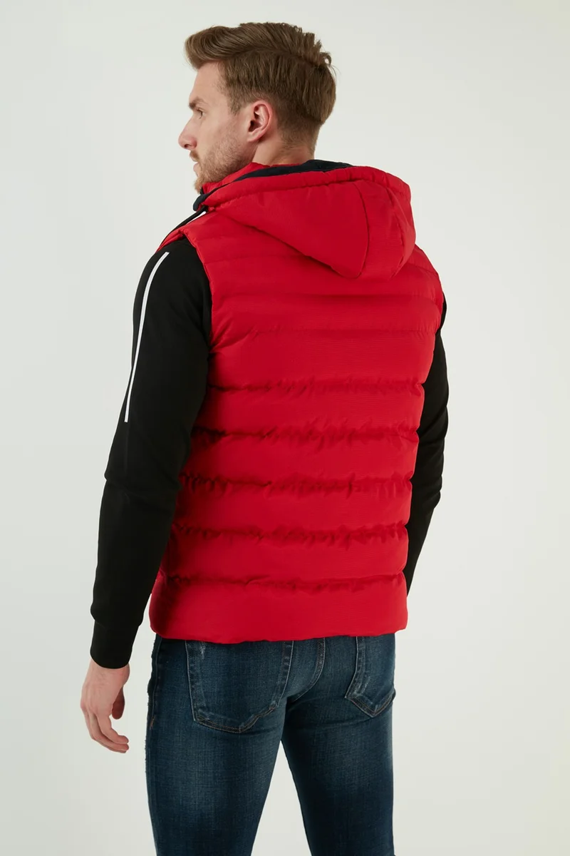 بوراتي Removable Hooded Water and Wind Resistant Slim Fit Inflatable Vest Men's Vest 649006