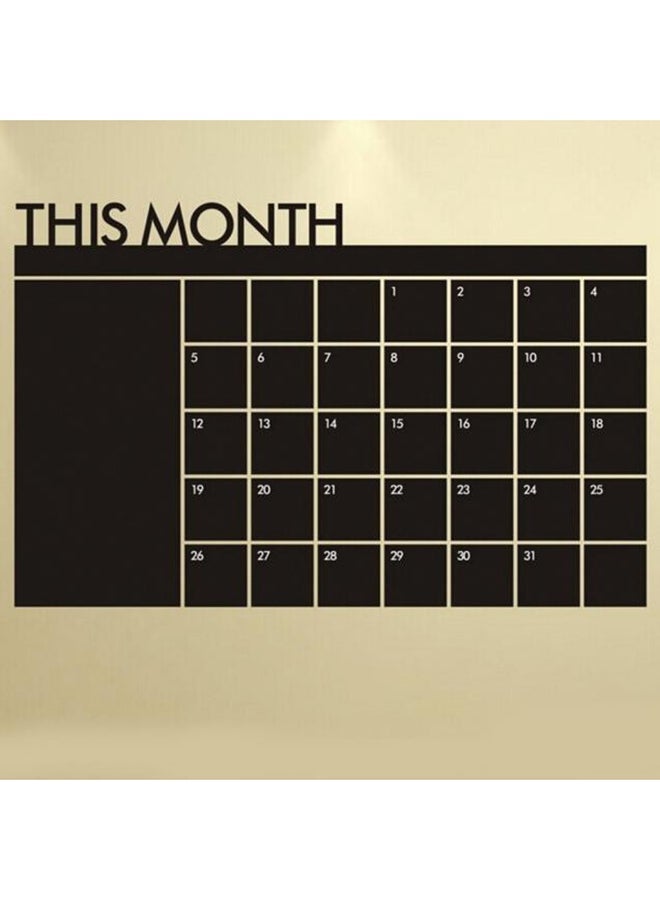 NIBEMINENT DIY Monthly Planner Chalkboard Wall Sticker Black 60x92cm - Image 1