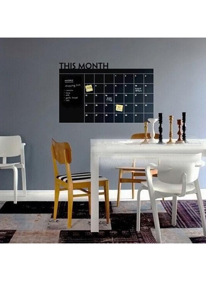 NIBEMINENT DIY Monthly Planner Chalkboard Wall Sticker Black 60x92cm - Image 2