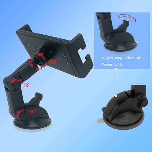 Carmoeignin Car Dashboard Mount for Starlink Mini,Car Suction Cup Mount Holder,Wider Adjustable Angle High Strength Suction Base - Image 3