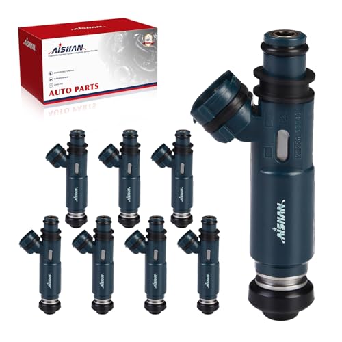 AISHAN 8PCS Fuel Injectors 4 Holes Compatible with Toyota 4Runner 03-04, Tundra Land Cruiser Sequoia 02-04, for Lexus LX470 2002 2003 2004 2005, GX470 03-05 V8 4.7L Replace# 23250-50040 2320950040 - Image 1
