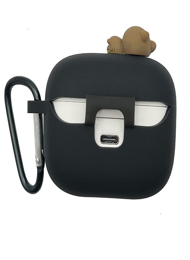 Seadream Cartoon Kawaii Case for JBL Tune 130NC TWS Earbuds, Seadream Portable 3D Cute Bear Animal Cartoon Scratch Shock Resistant Protective Cover with Keychain (Bear) - Image 3