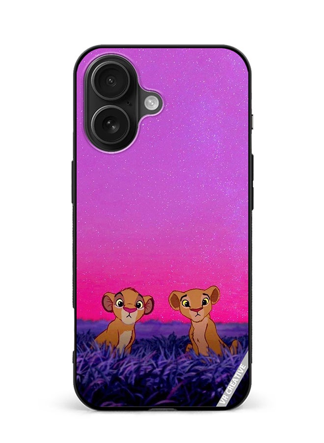VR CREATIVE Protective Case Cover For Apple iPhone 16 Plus Lion King Design Multicolour