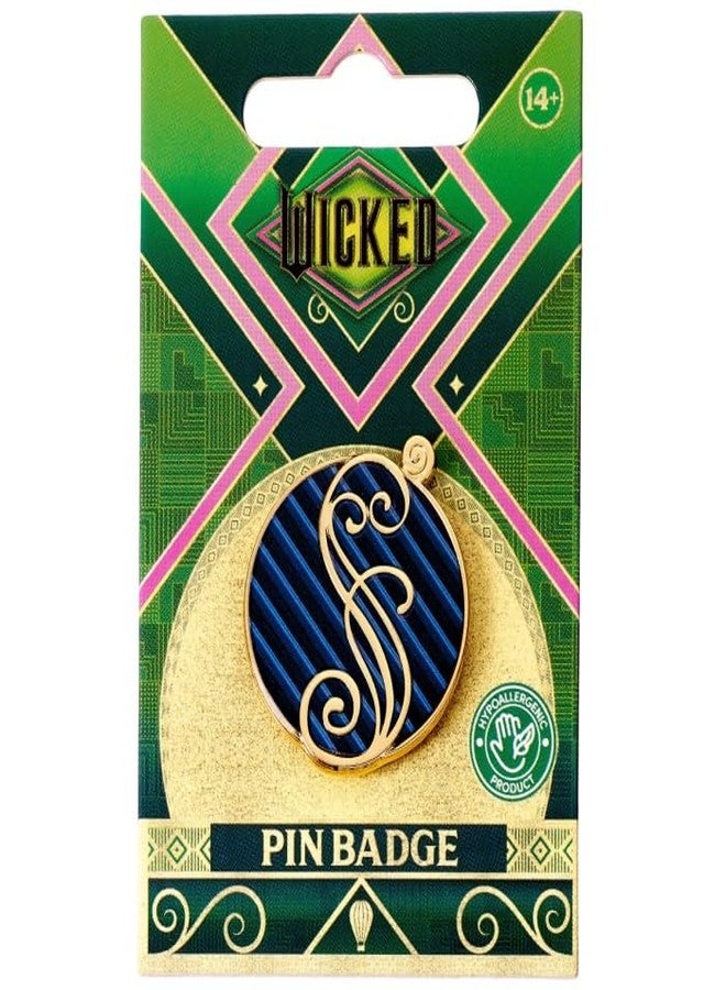 WICKED Blue Shiz Logo Pin Badge, One Size, Zinc, No Gemstone - Image 2